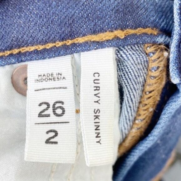 Loft | Curvy Raw Hem Skinny Jeans Size 26 - Picture 7 of 8